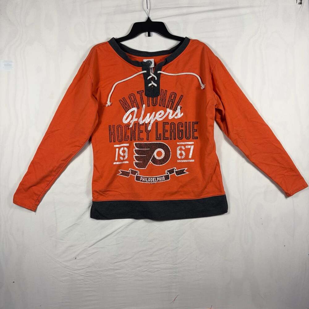 Philadelphia Flyers NHL Laced V-Neck Long Sleeve Shirt Women's